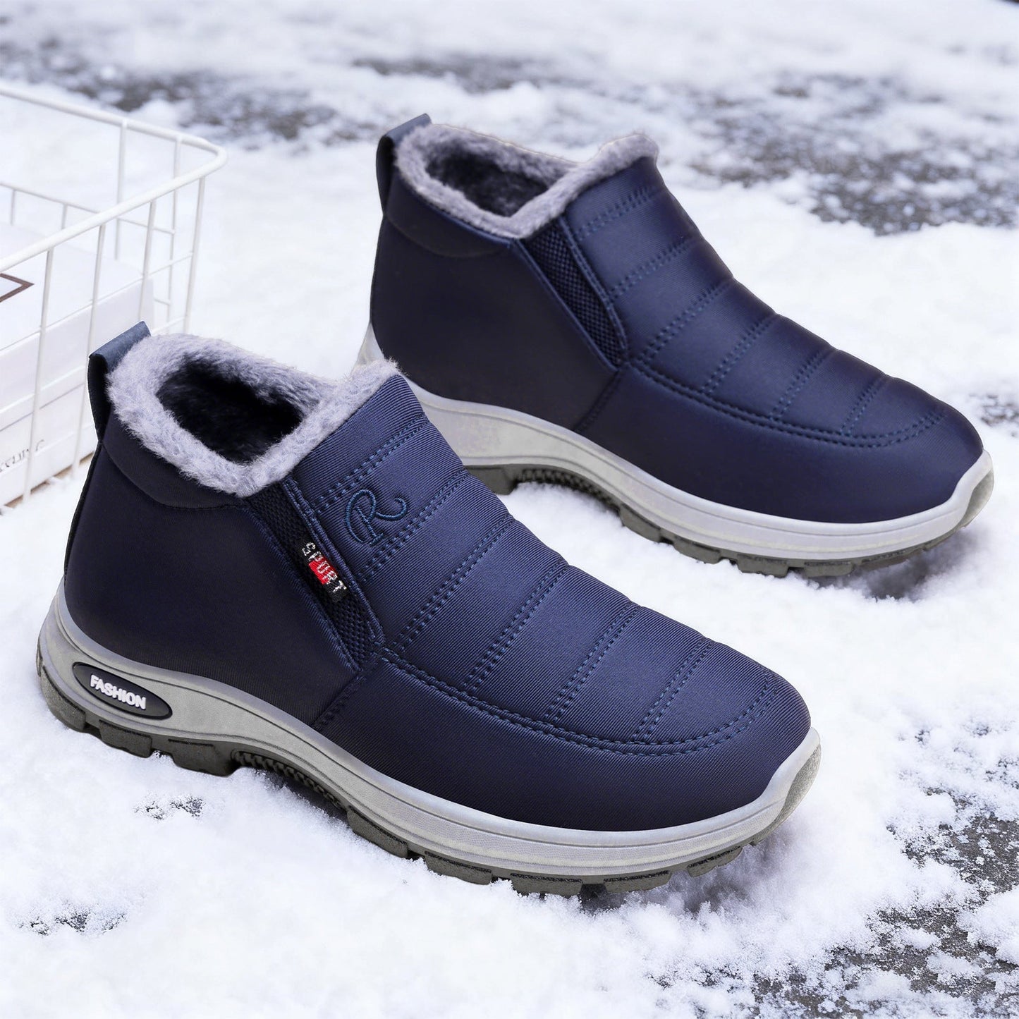 Women's Slip-On Fleece-Lined Winter Boots Warm, Waterproof & Anti-Slip