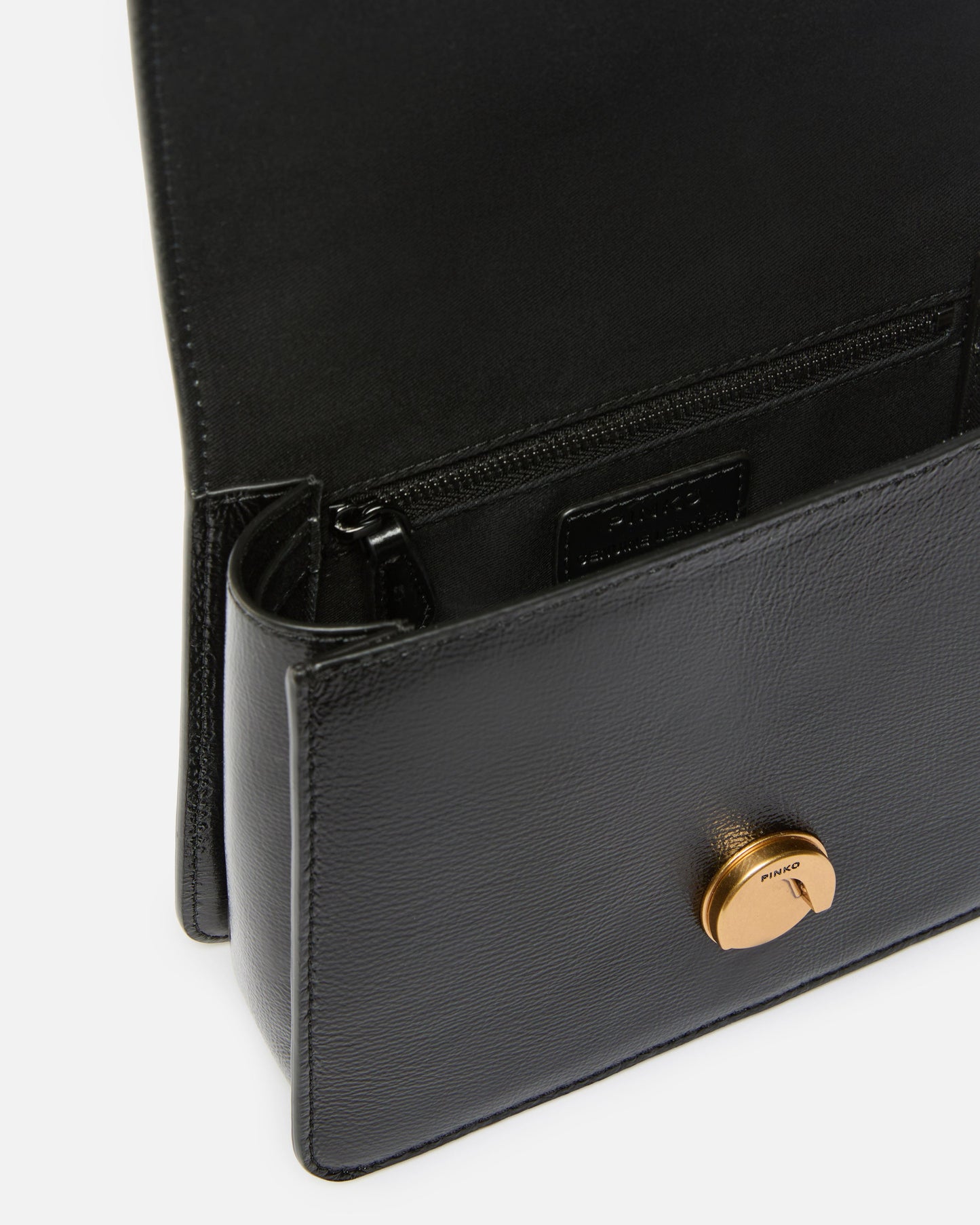 Mini Love Bag One Top Handle Light small handbag in shiny leather