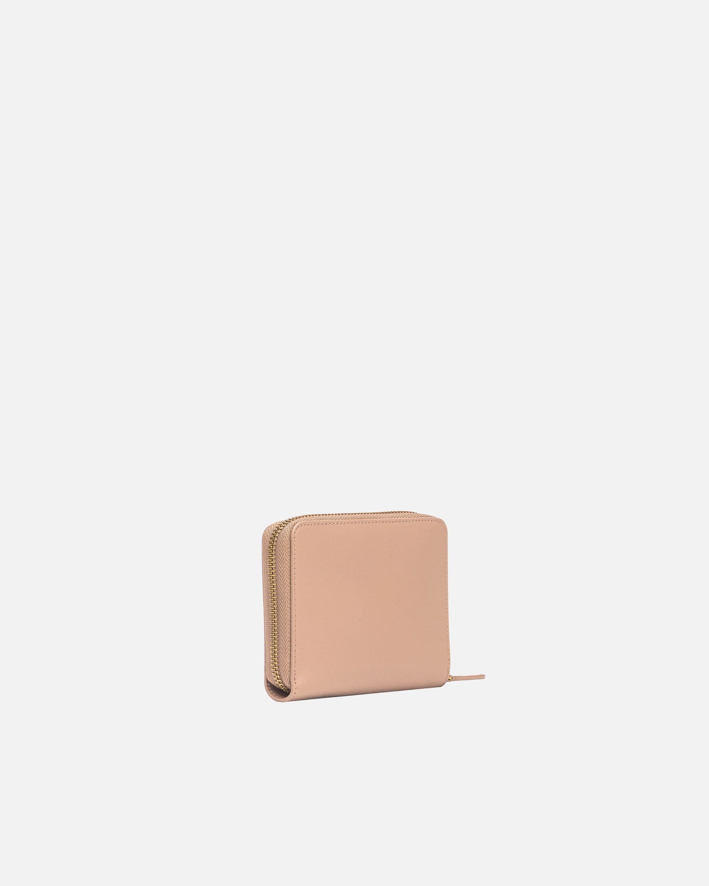 Square leather zip-around purse