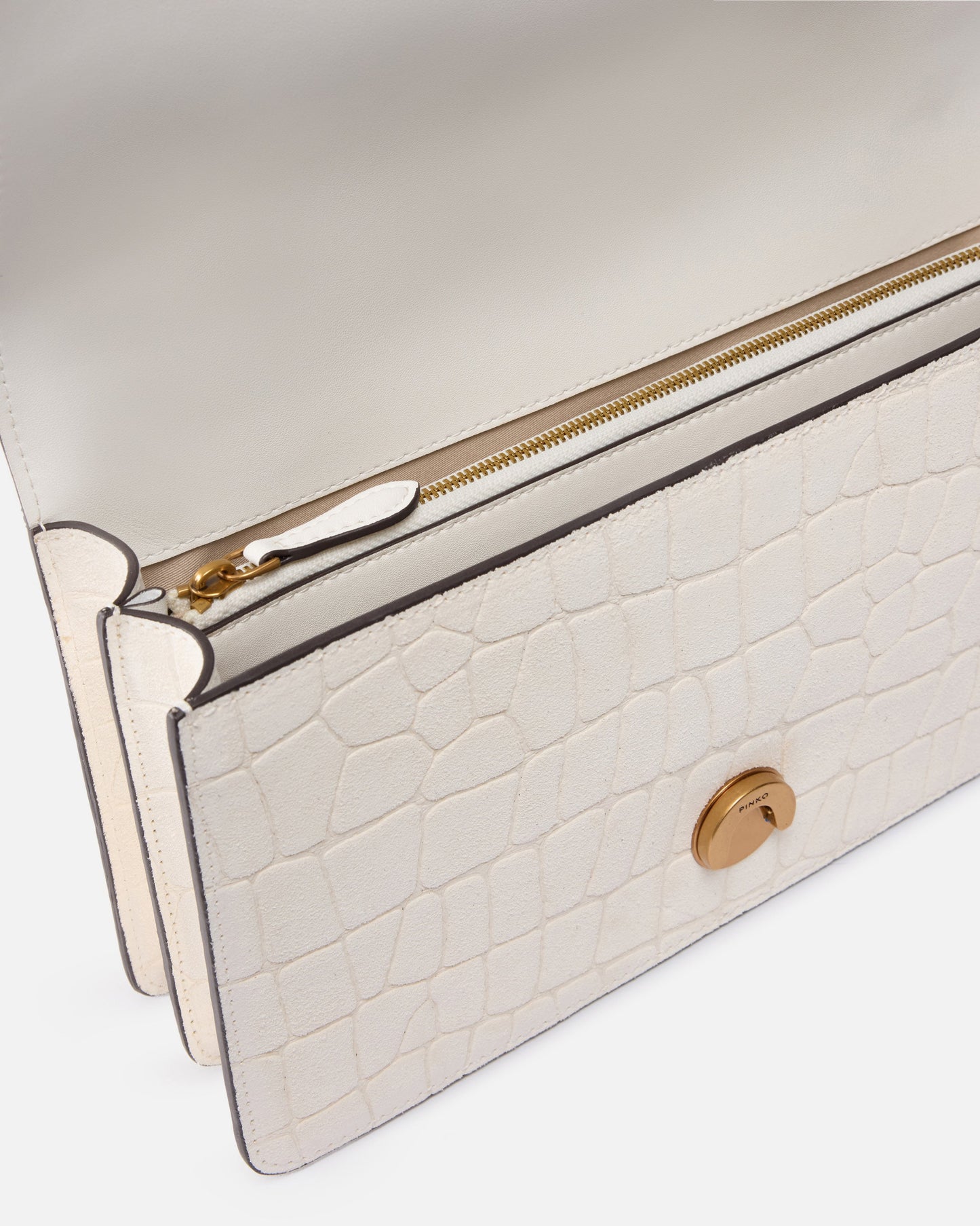 Love Bag One medium crossbody bag in crocodile-print leather