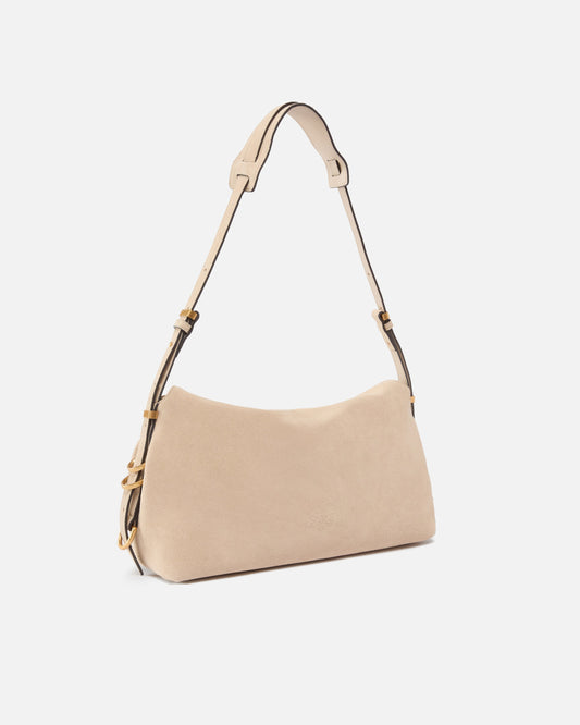 Saddle Bag Baguette medium shoulder bag in suede