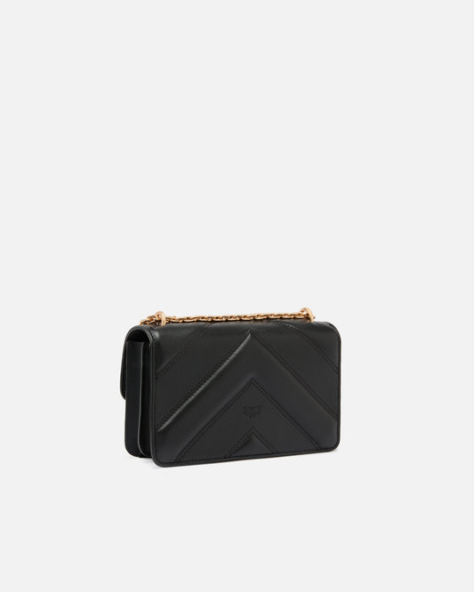 Mini Love Bag One shoulder bag in chevron leather and nappa with triple chain