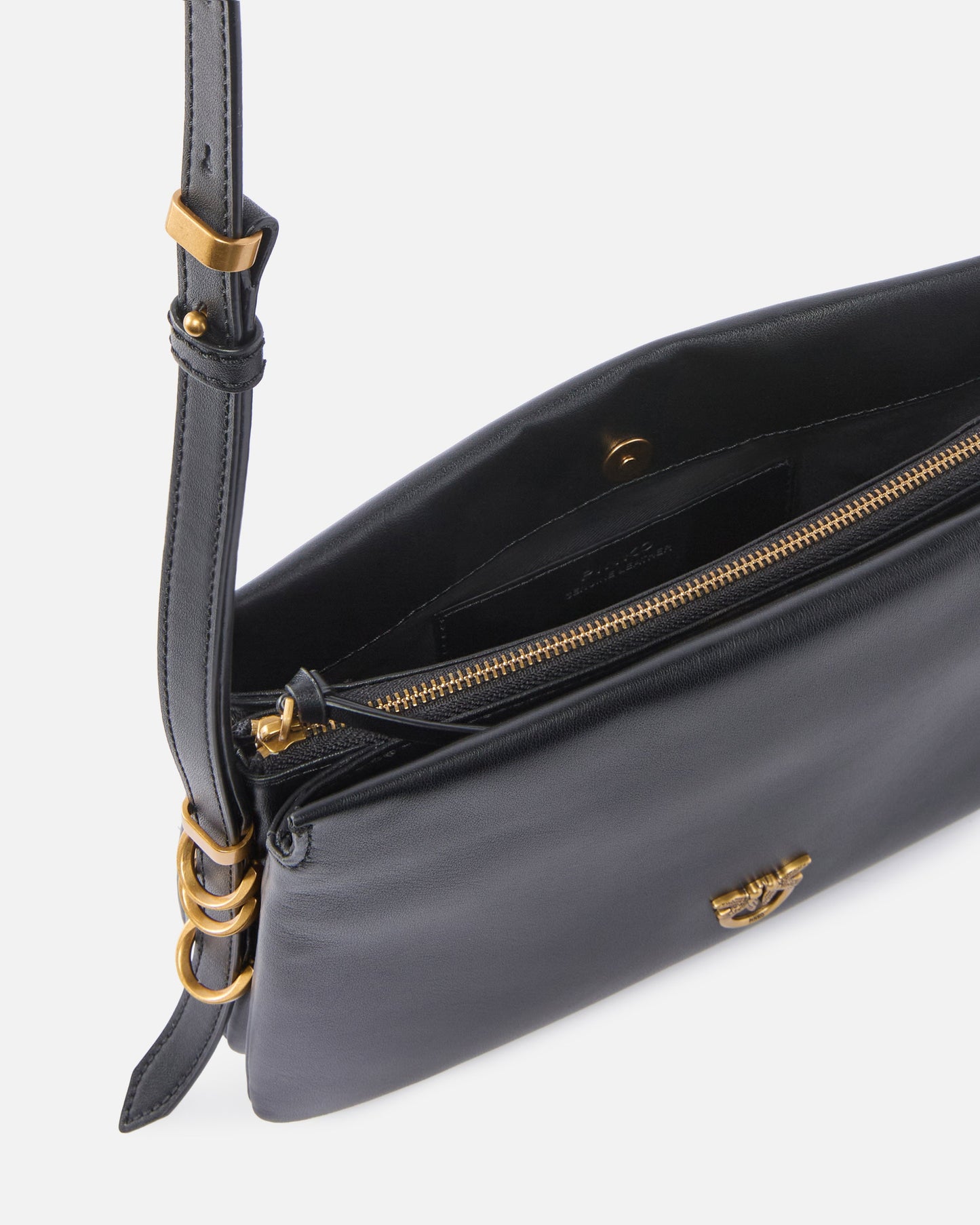 Mini One, Two, Three Bag in leather with shoulder strap