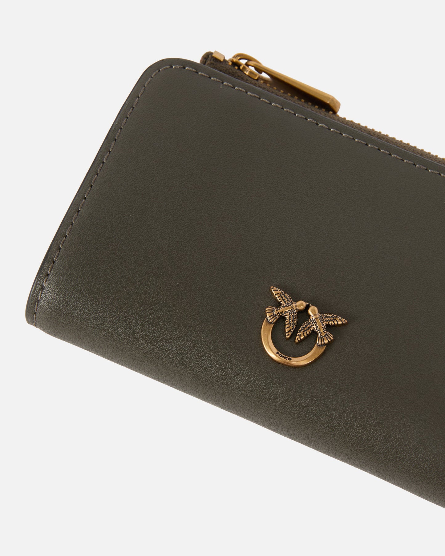 Mini wallet in leather with Love Birds