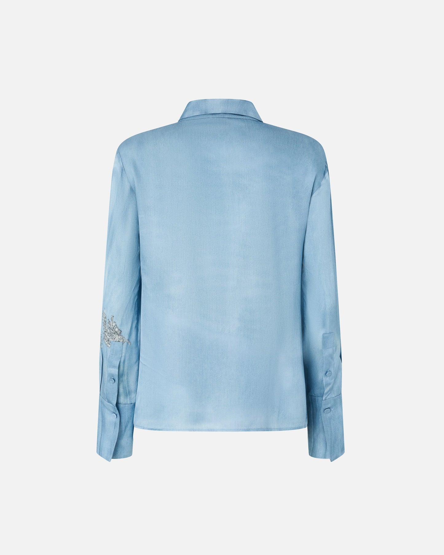 Fluid shirt with placed jewel print