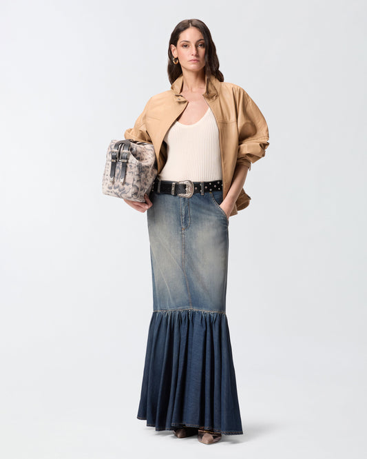 Nappa leather blouson jacket