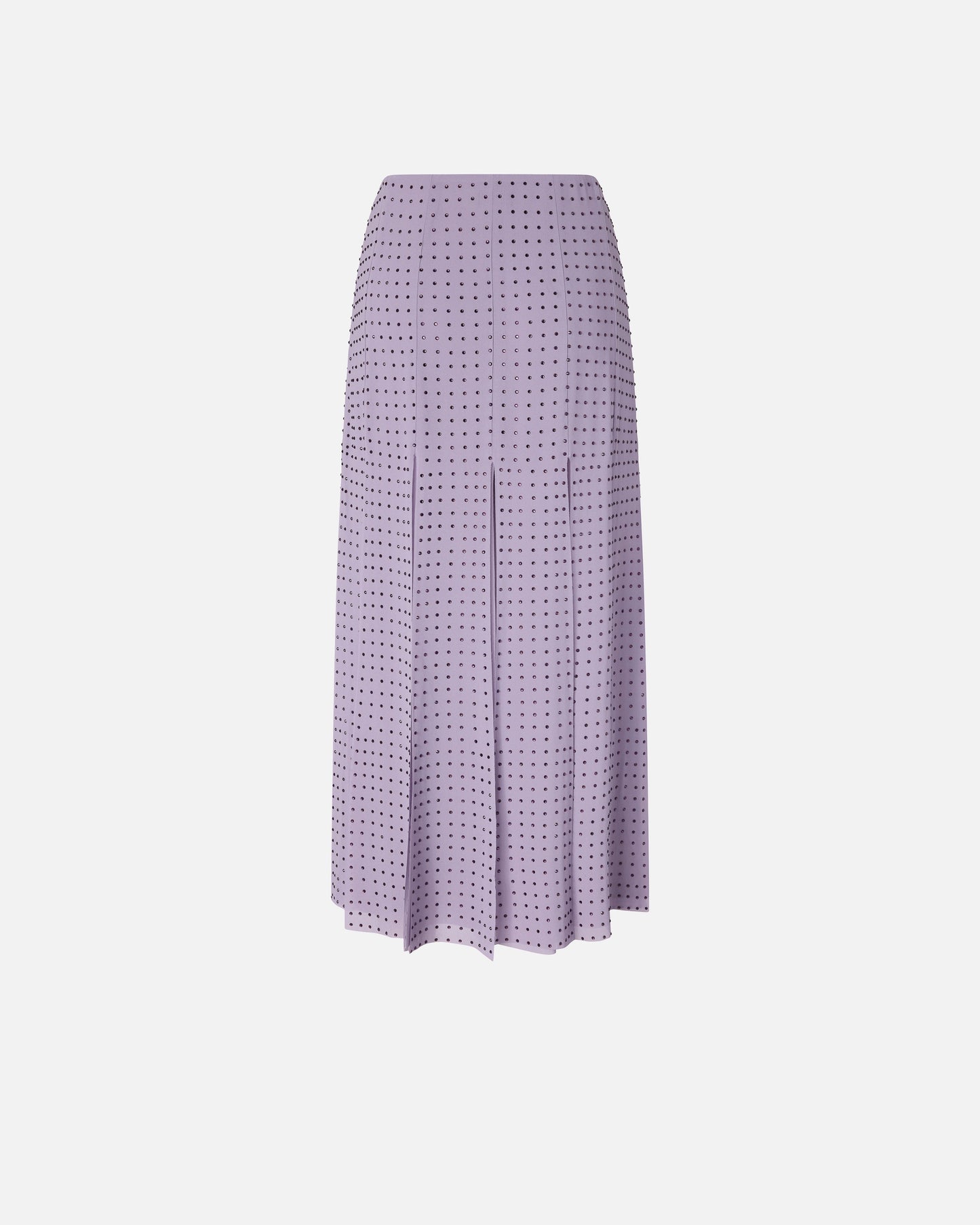 Midi skirt with fringes and rhinestones