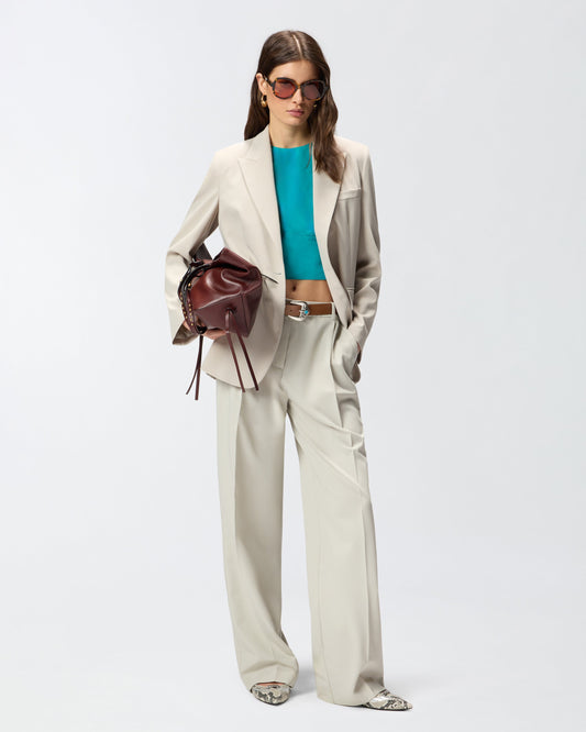 Crop top with wide sleeves