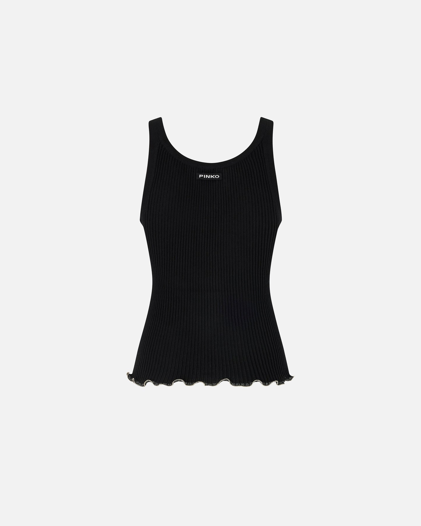 Ribbed vest top with logo