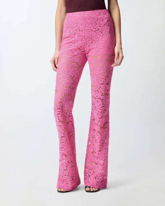 Flared lace trousers