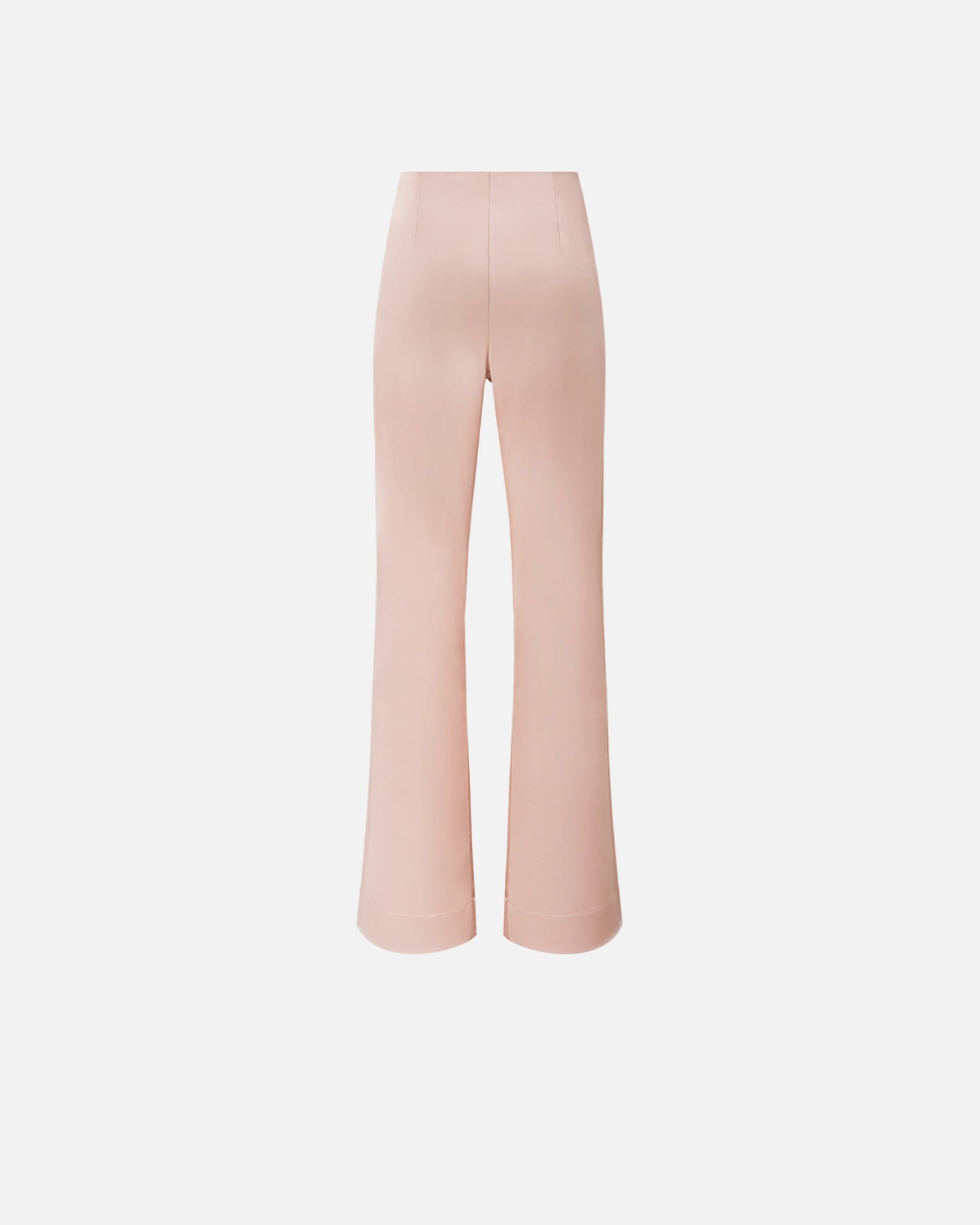 Flared trousers in satin