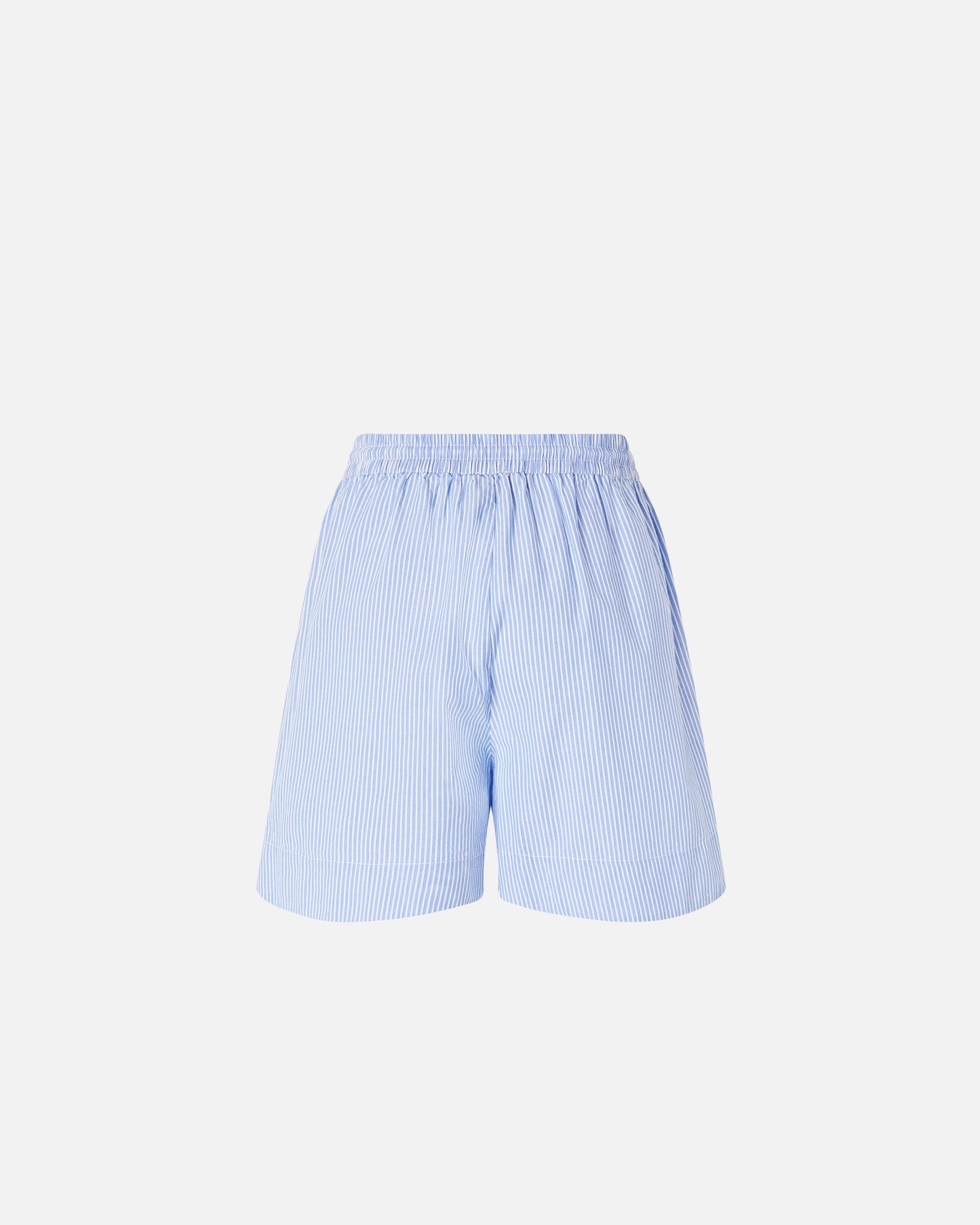 Striped cotton shorts with elasticated waist