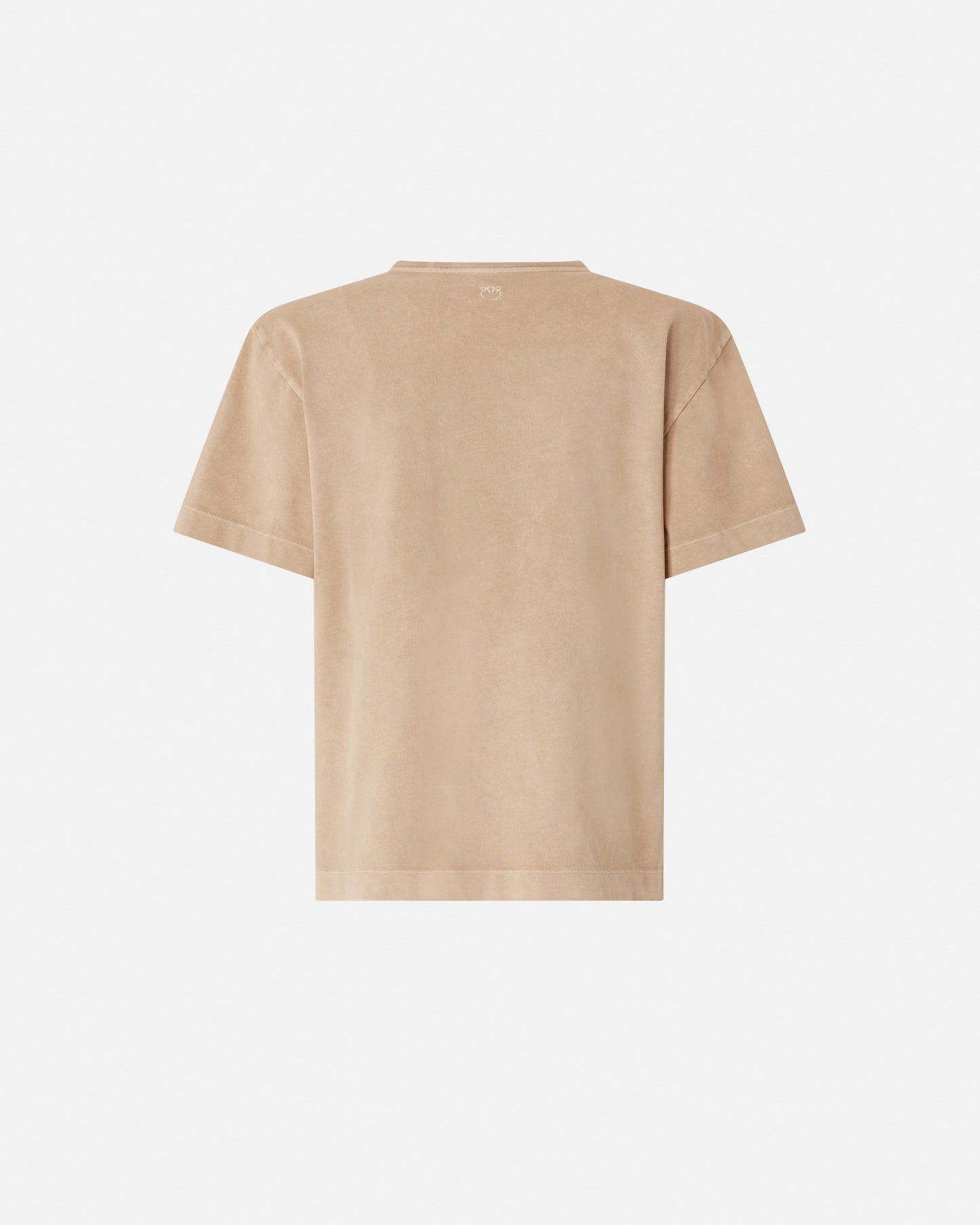 T-shirt with logo distressed embroidery