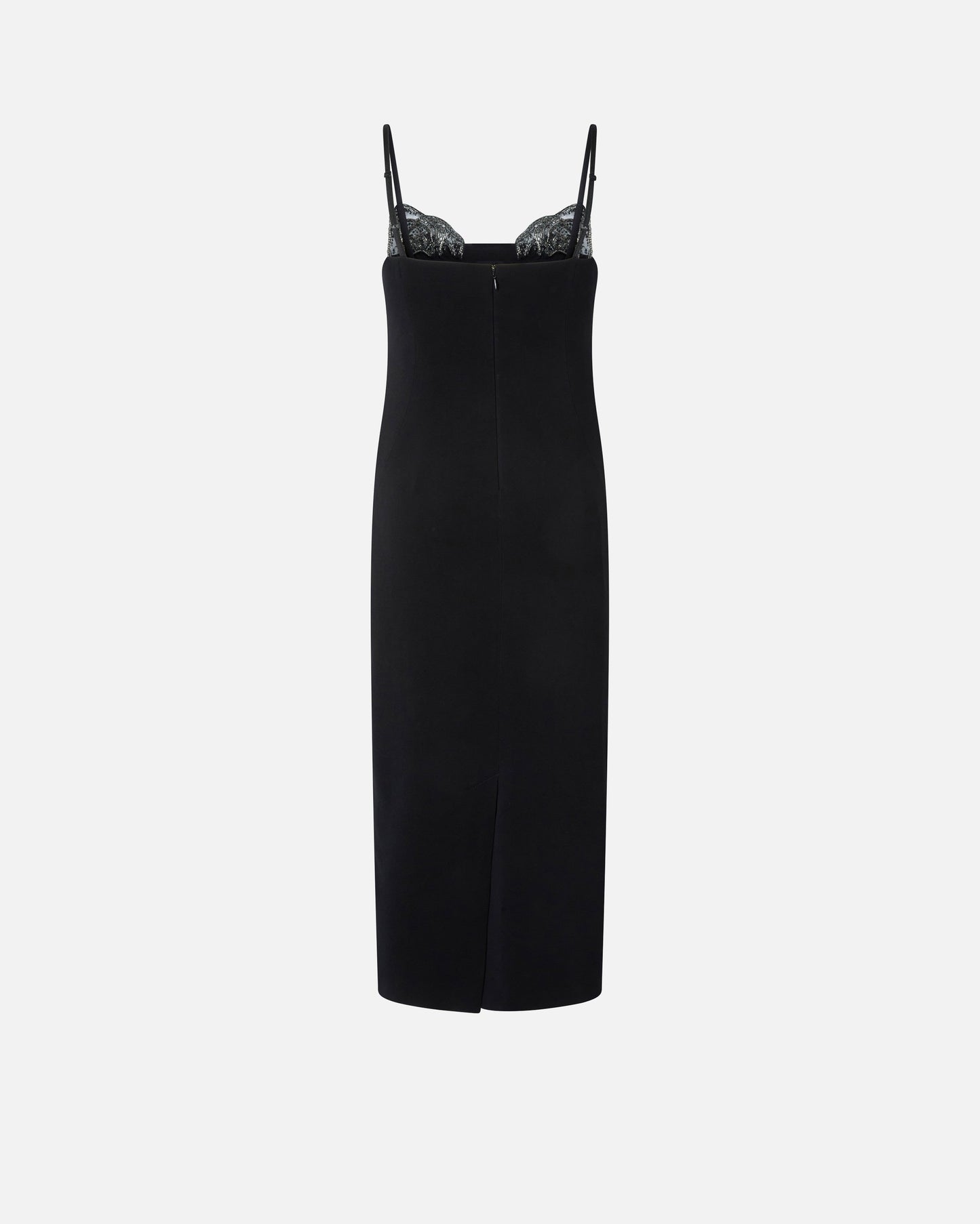 Slim-fit midi dress with jewel embroidery
