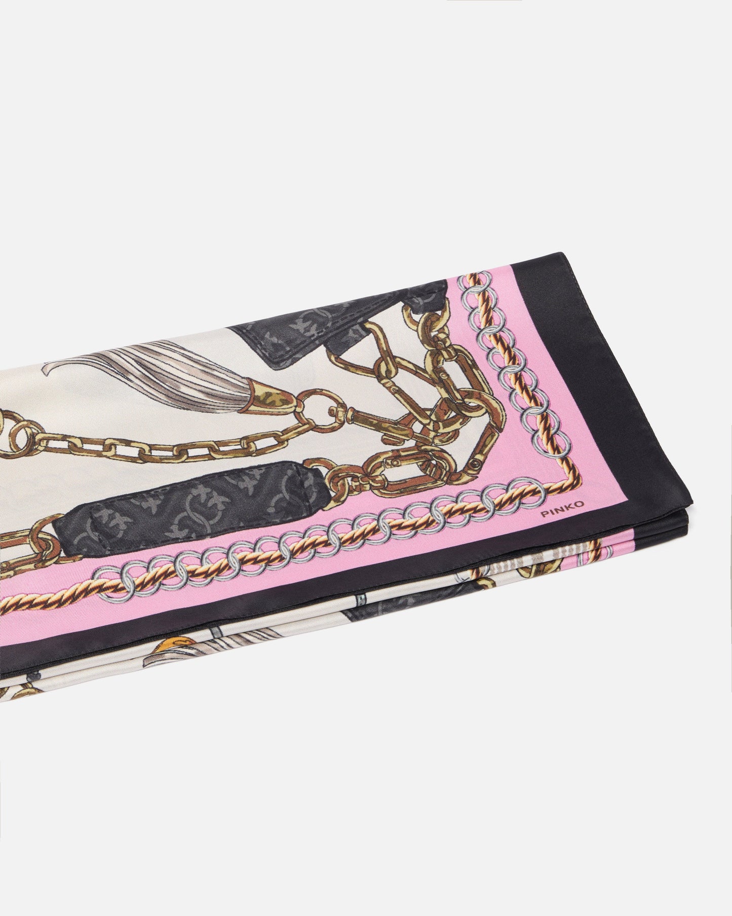 Scarf with bag print