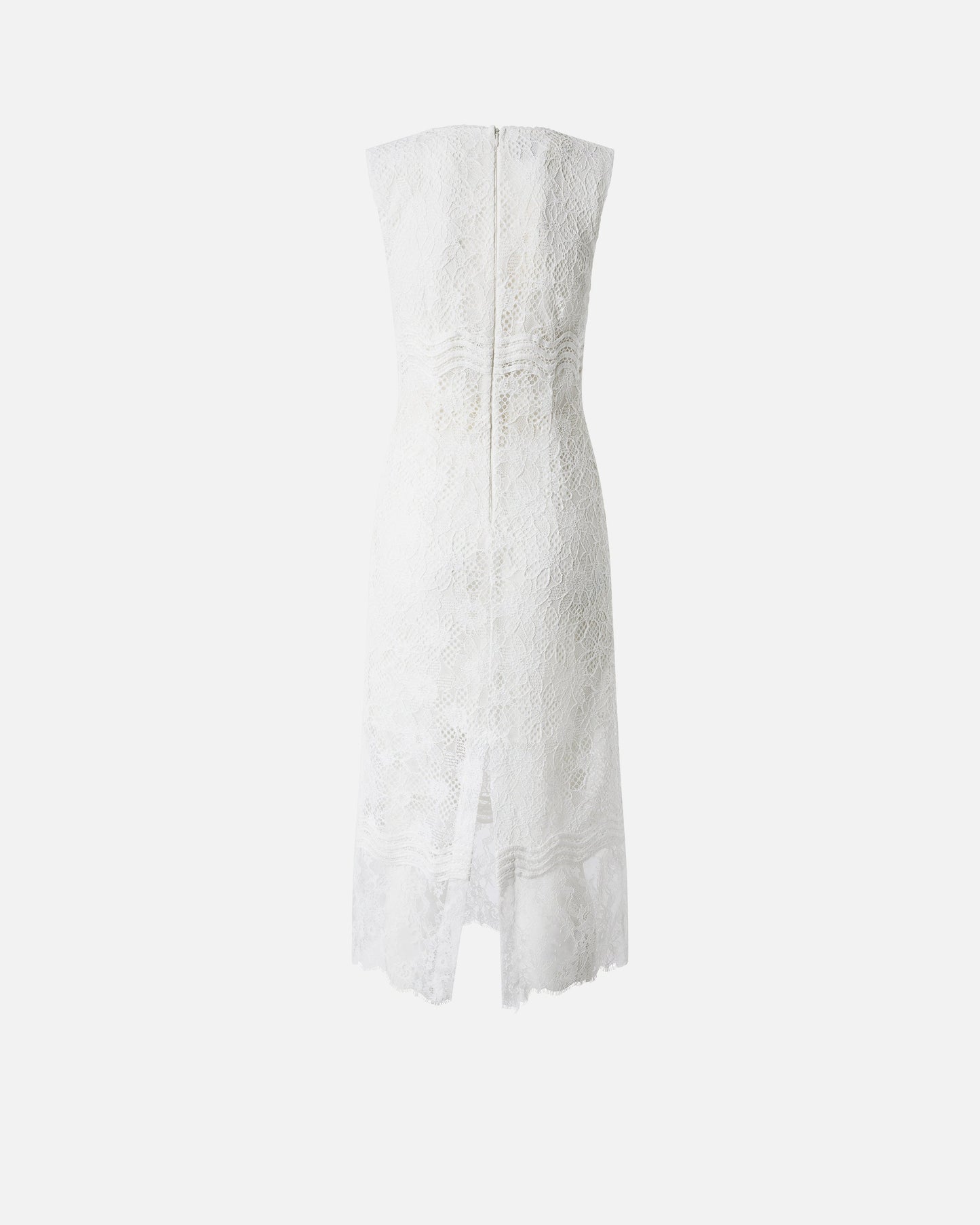 Sleeveless midi dress in lace