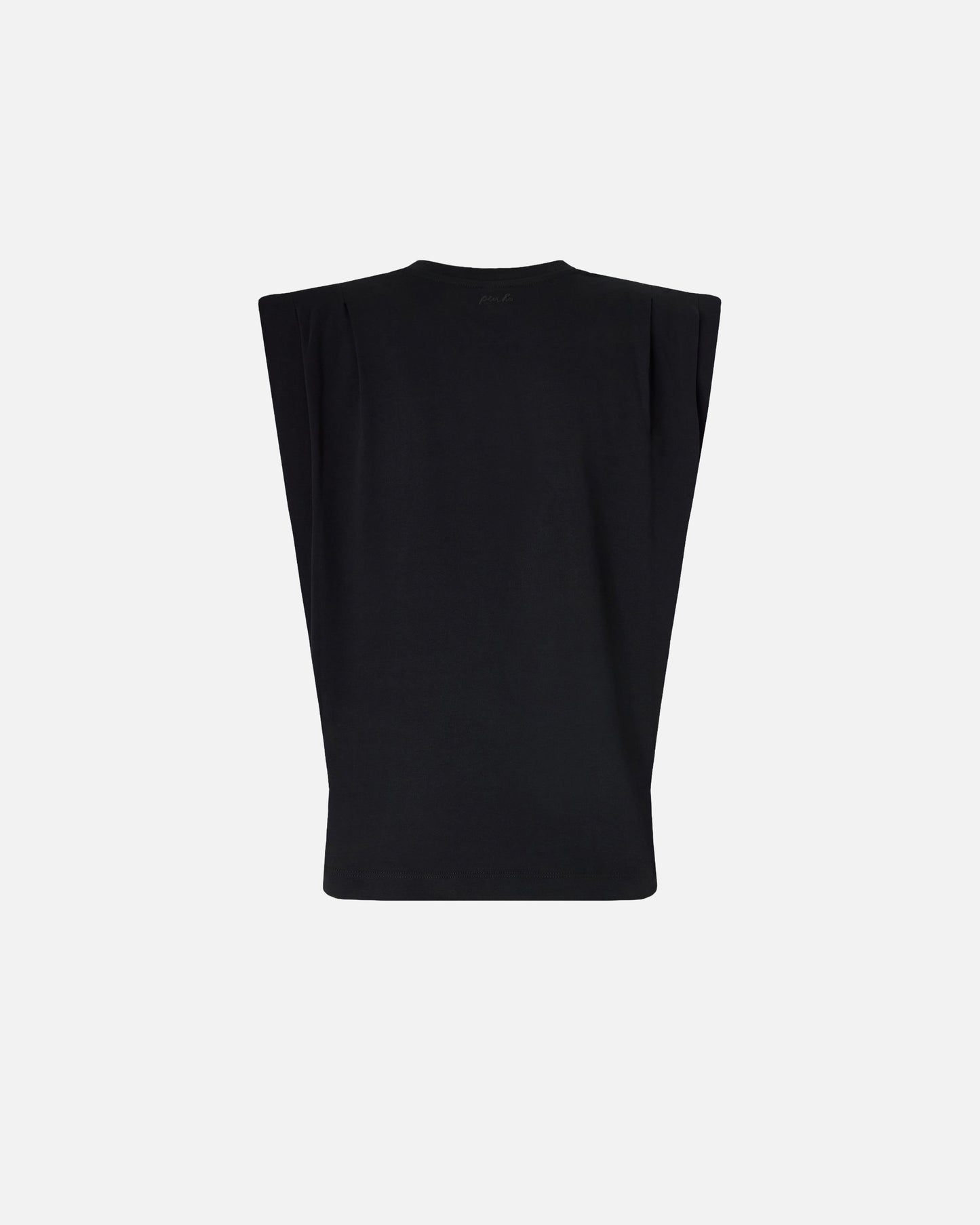Sleeveless double jersey T-shirt