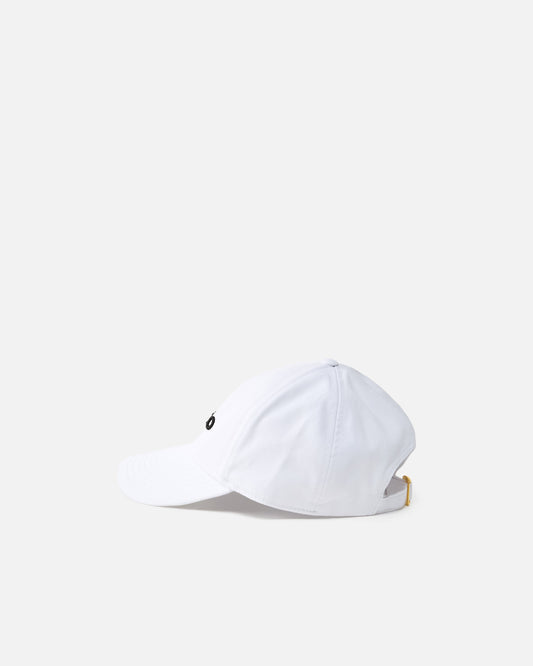 Cap with peak and embroidered logo
