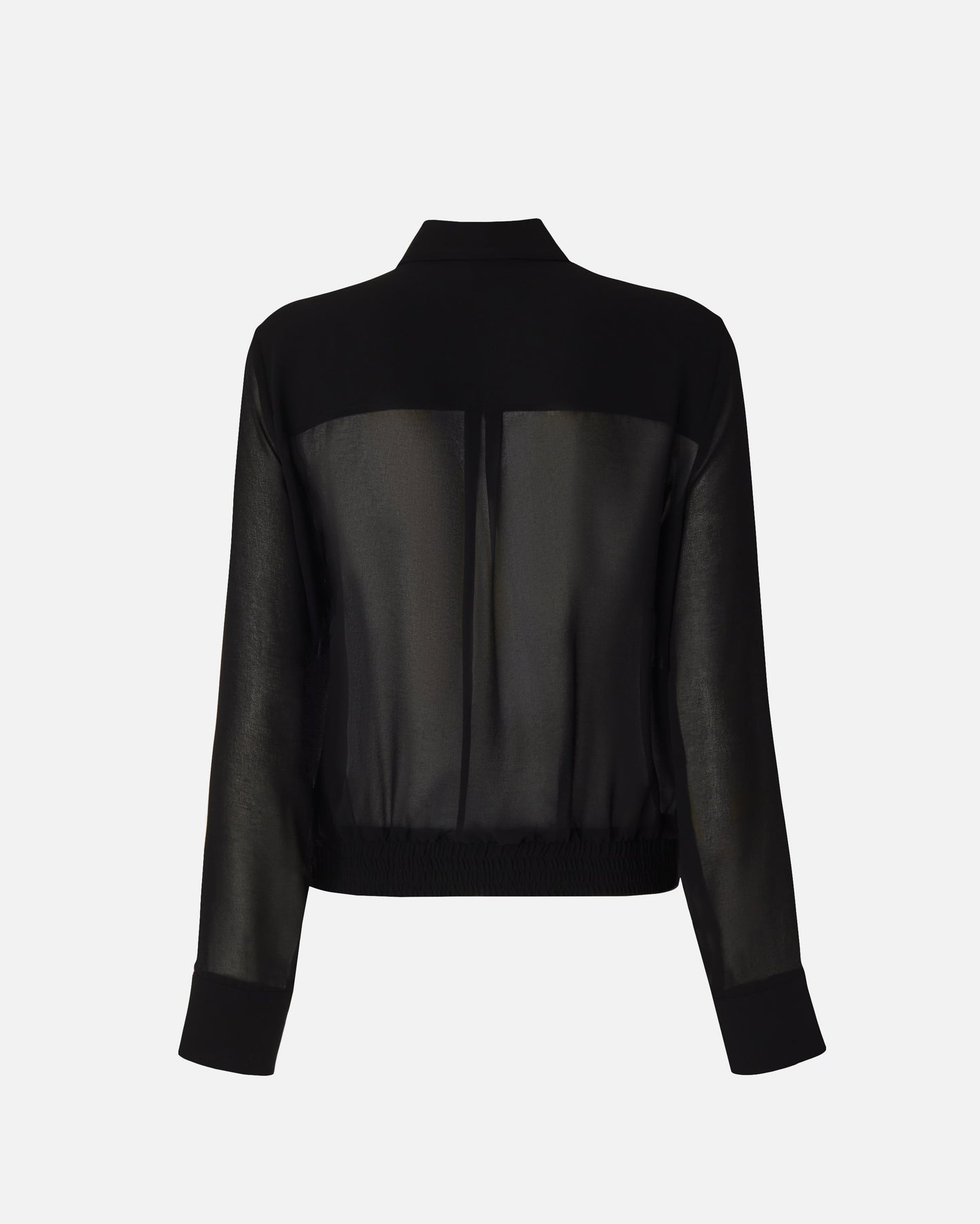 Semi-sheer shirt with metallic details