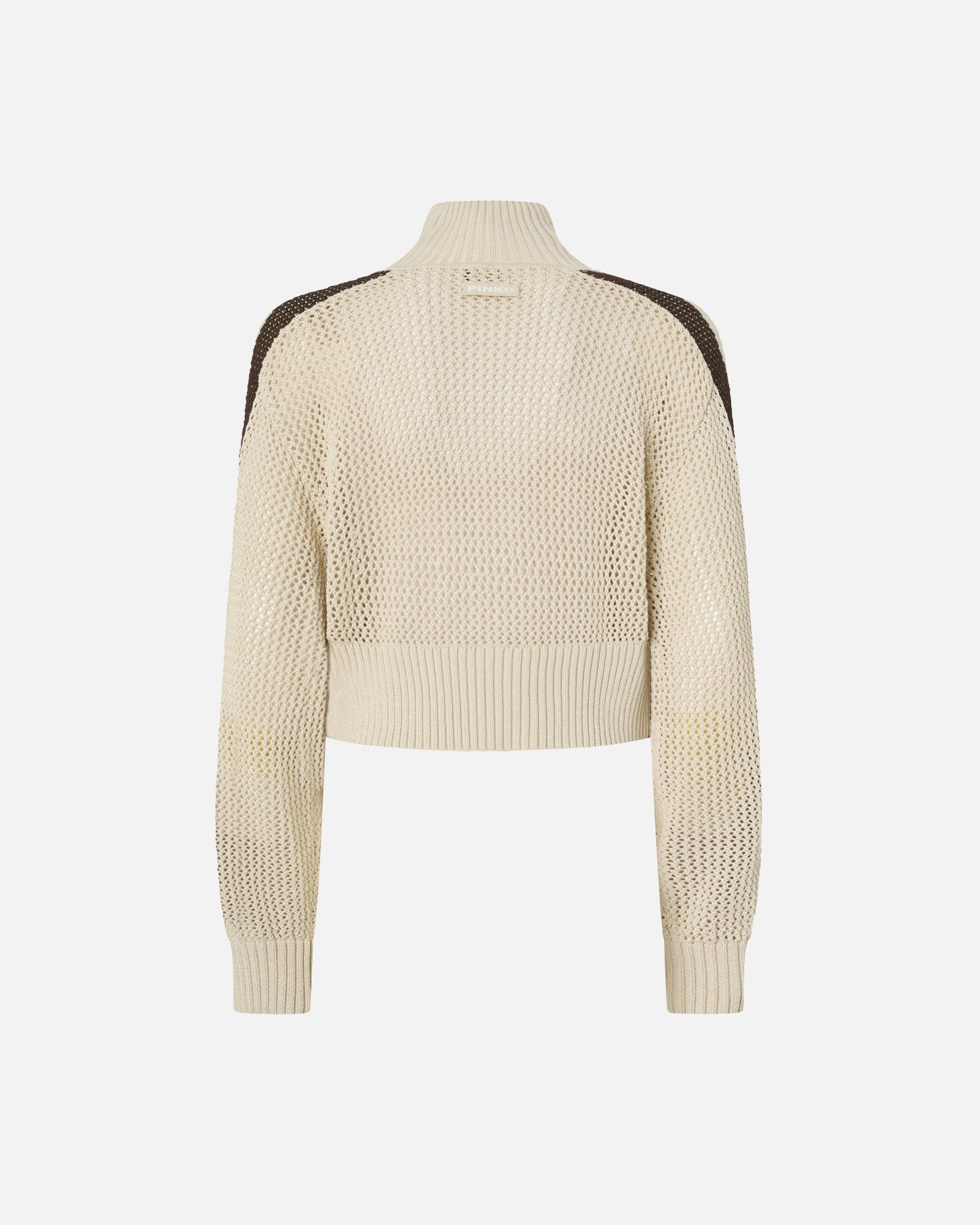 Cropped sweatshirt with bands and openwork