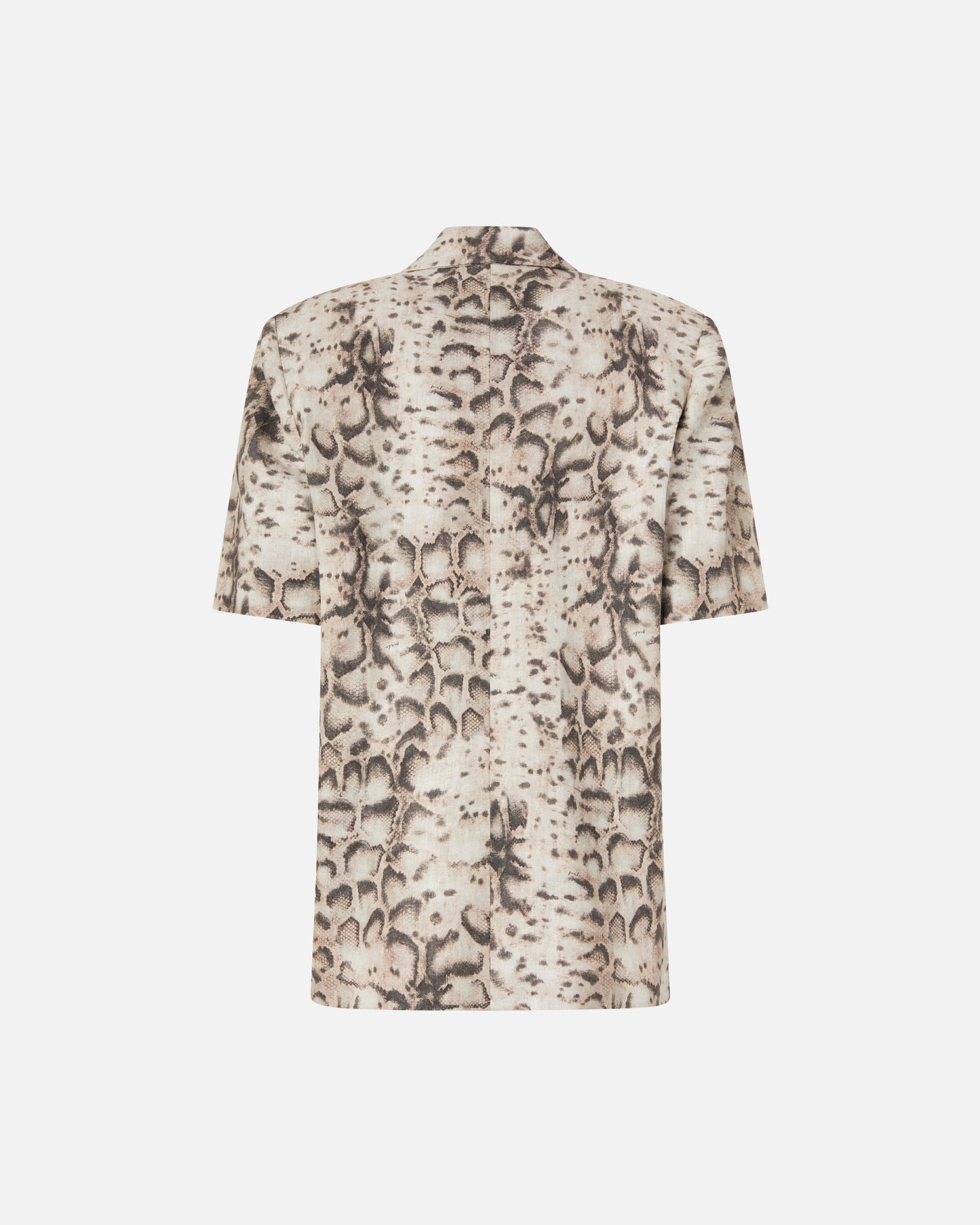 Short-sleeved jacket with snake print