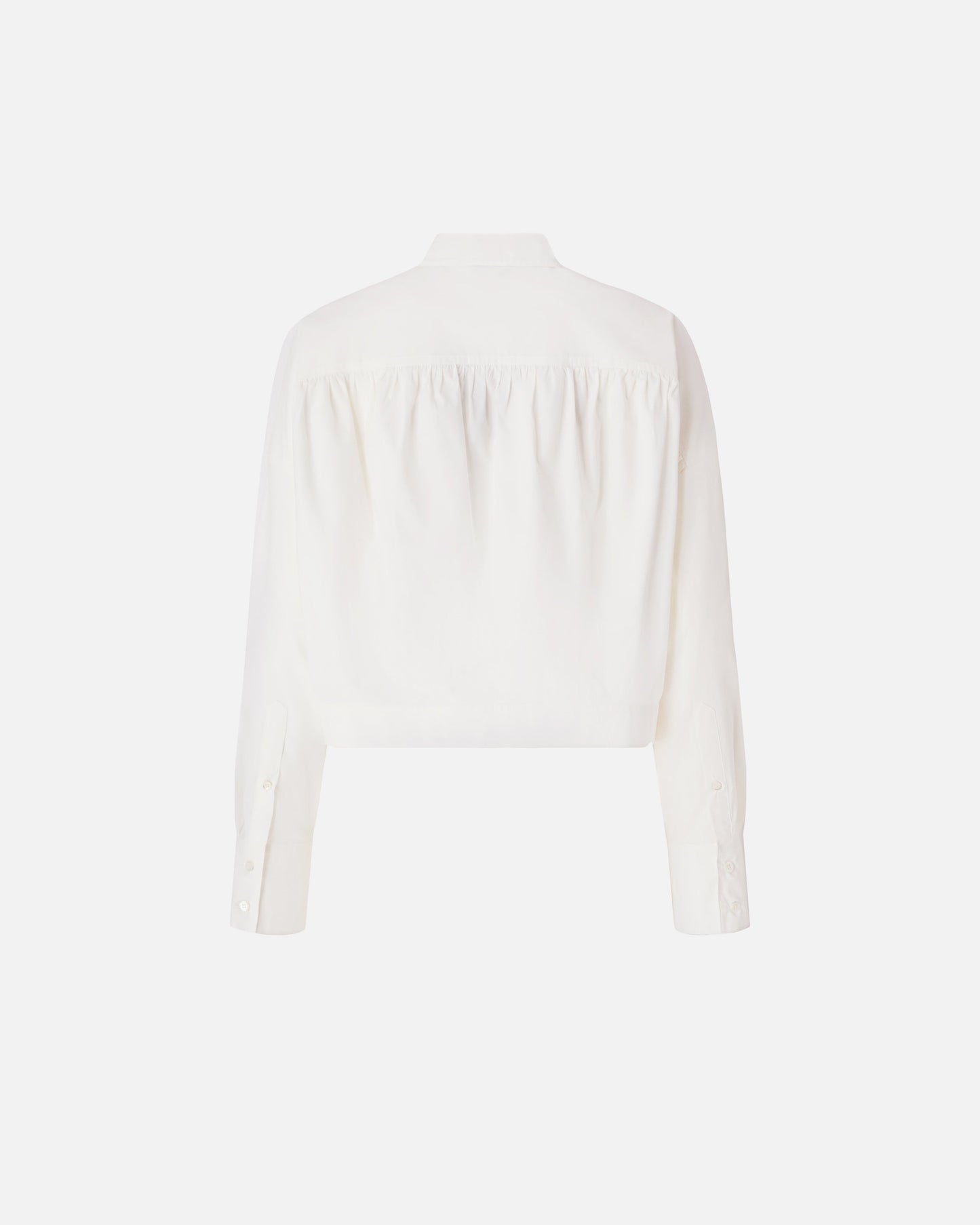 Cropped shirt with gathered back