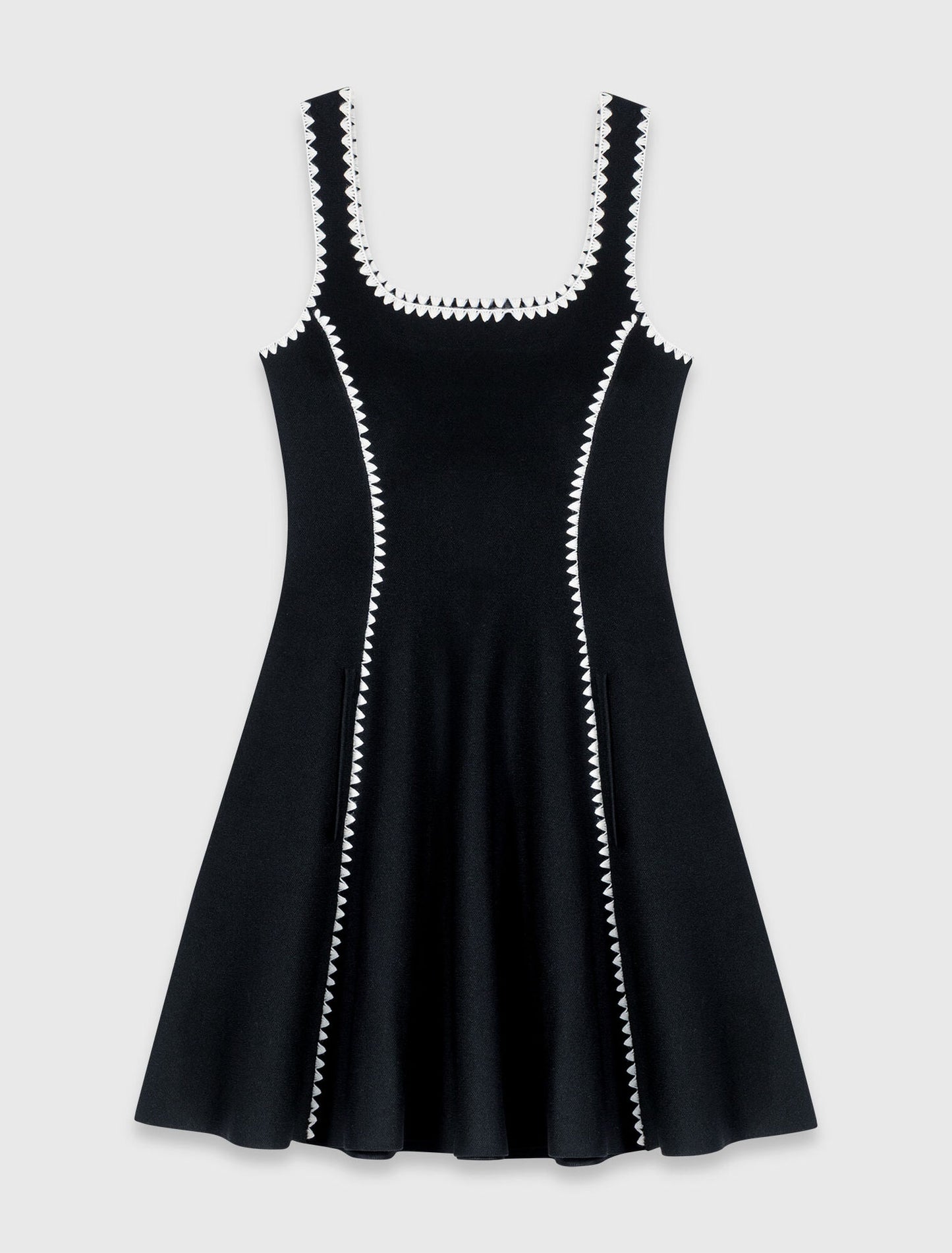 Short dress with topstitch details
