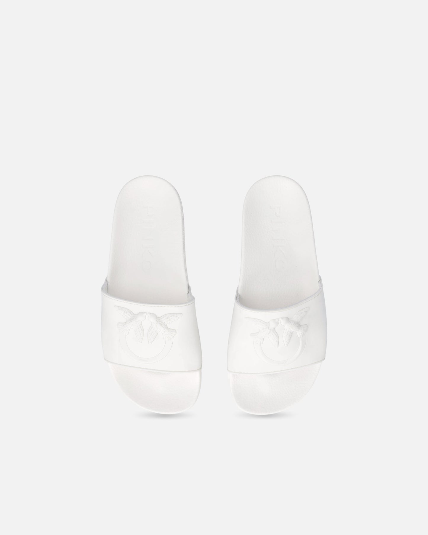 Rubber slip-on sandals with Love Birds maxi logo