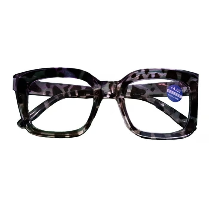 Lesebrille im Schildpatt-Design – Blaulichtfilternde, übergroße eckige Lesebrille