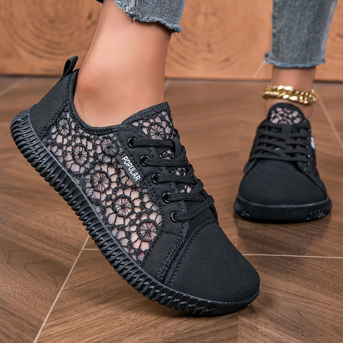 Atmungsaktive Slip-On Loafer aus Mesh für Damen