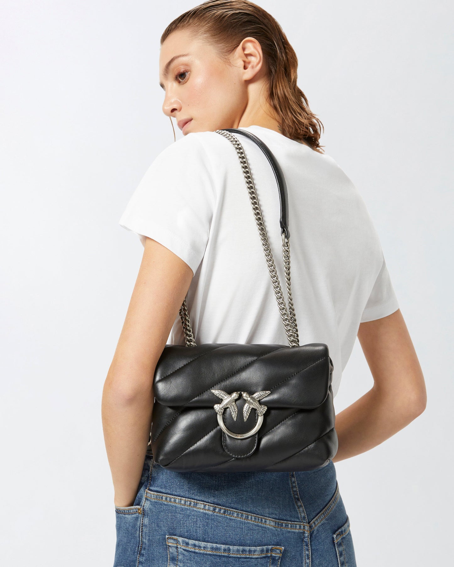 Small shoulder bag Love Bag Puff Maxi Quilt