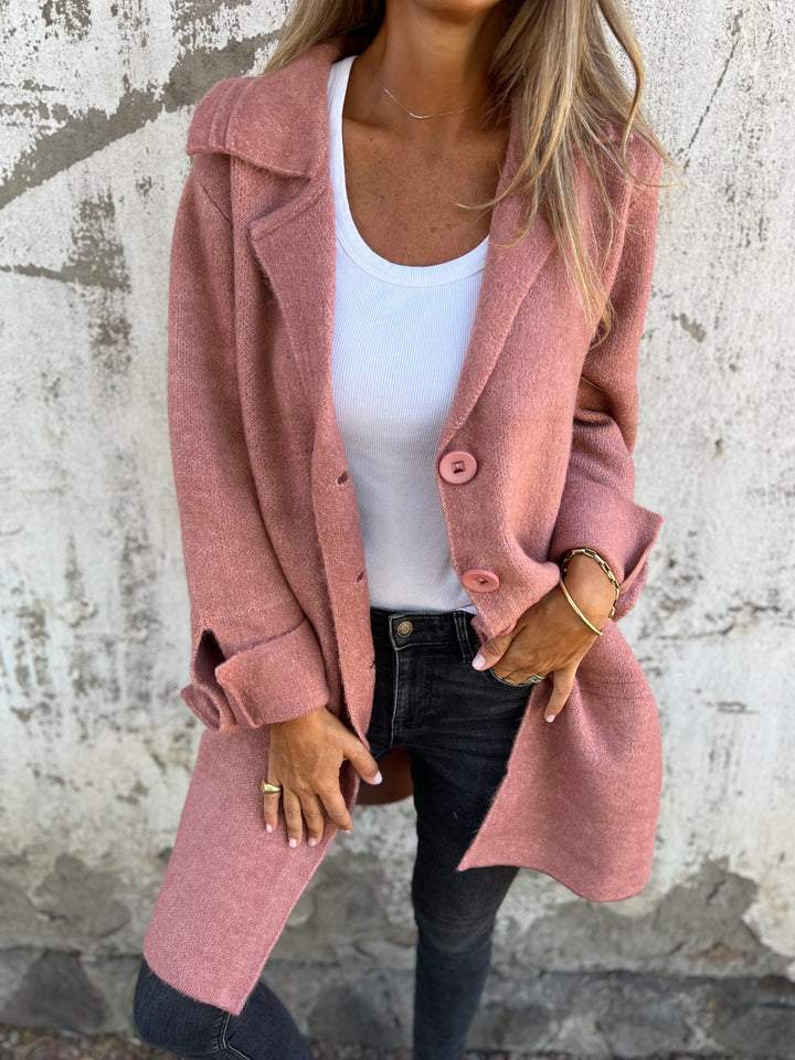 Lässiger Wollmantel mit Revers und Knopfleiste (JETZT 2 KAUFEN UND VERSANDKOSTENFREI LIEFERN LASSEN)