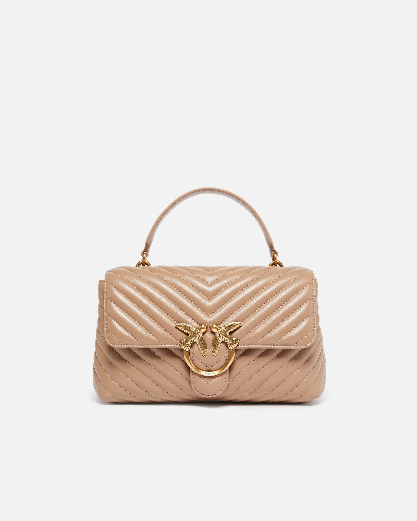 Medium handbag Love Bag Puff Chevron in nappa leather