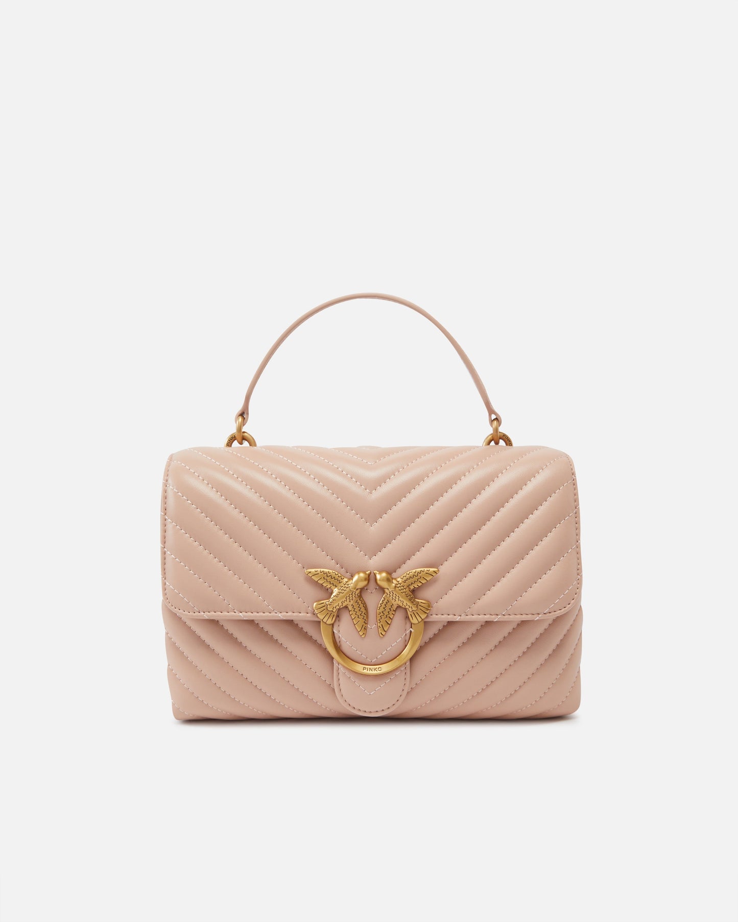 Medium handbag Love Bag Puff Chevron in nappa leather