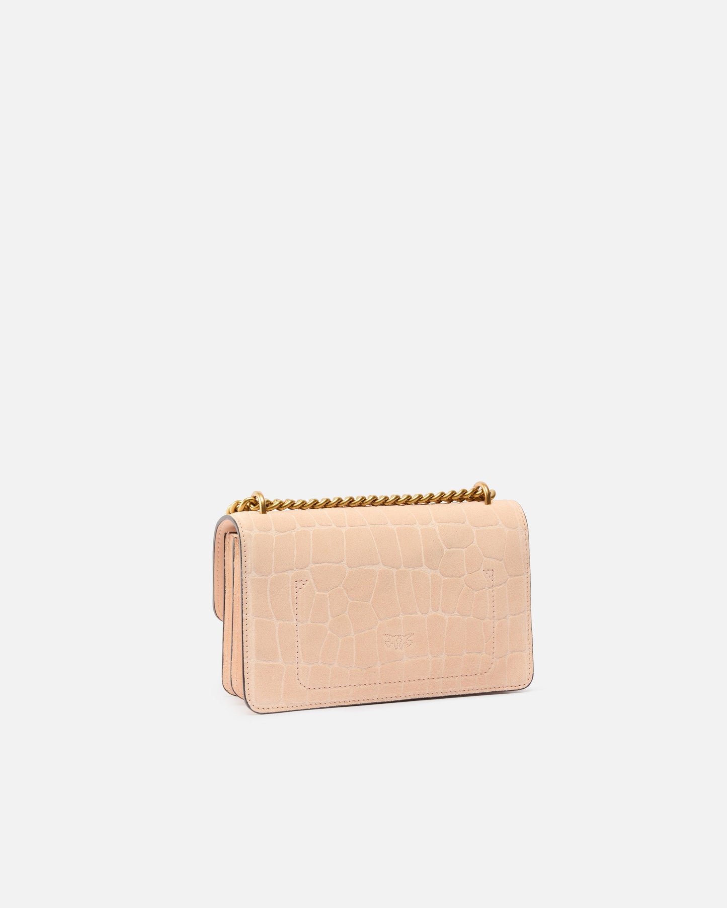 Mini Love Bag One small crossbody bag in crocodile-print leather