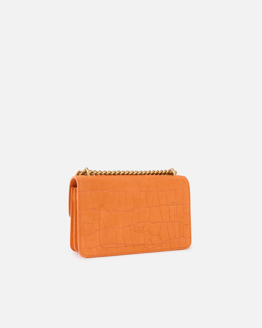 Mini Love Bag One small crossbody bag in crocodile-print leather