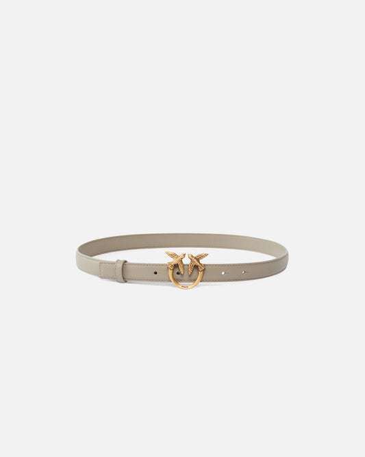 Love Birds thin leather belt 2cm
