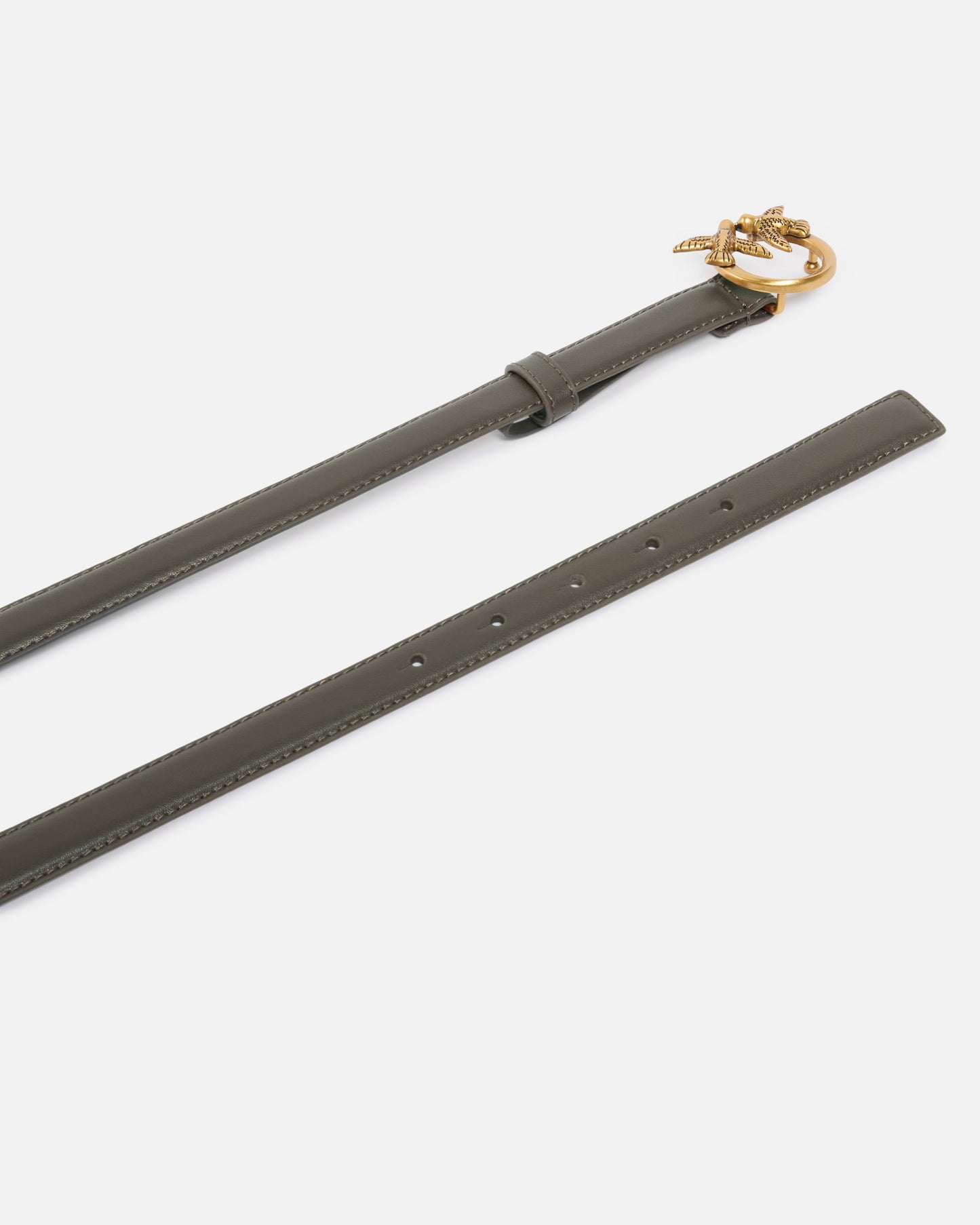 Love Birds thin leather belt 2cm
