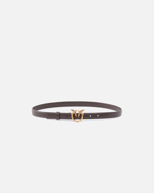 Love Birds thin leather belt 2cm
