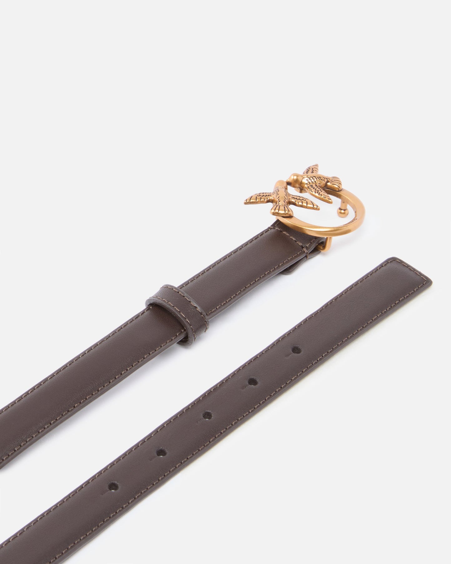 Love Birds thin leather belt 2cm
