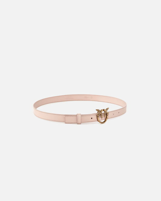 Love Birds thin leather belt 2cm
