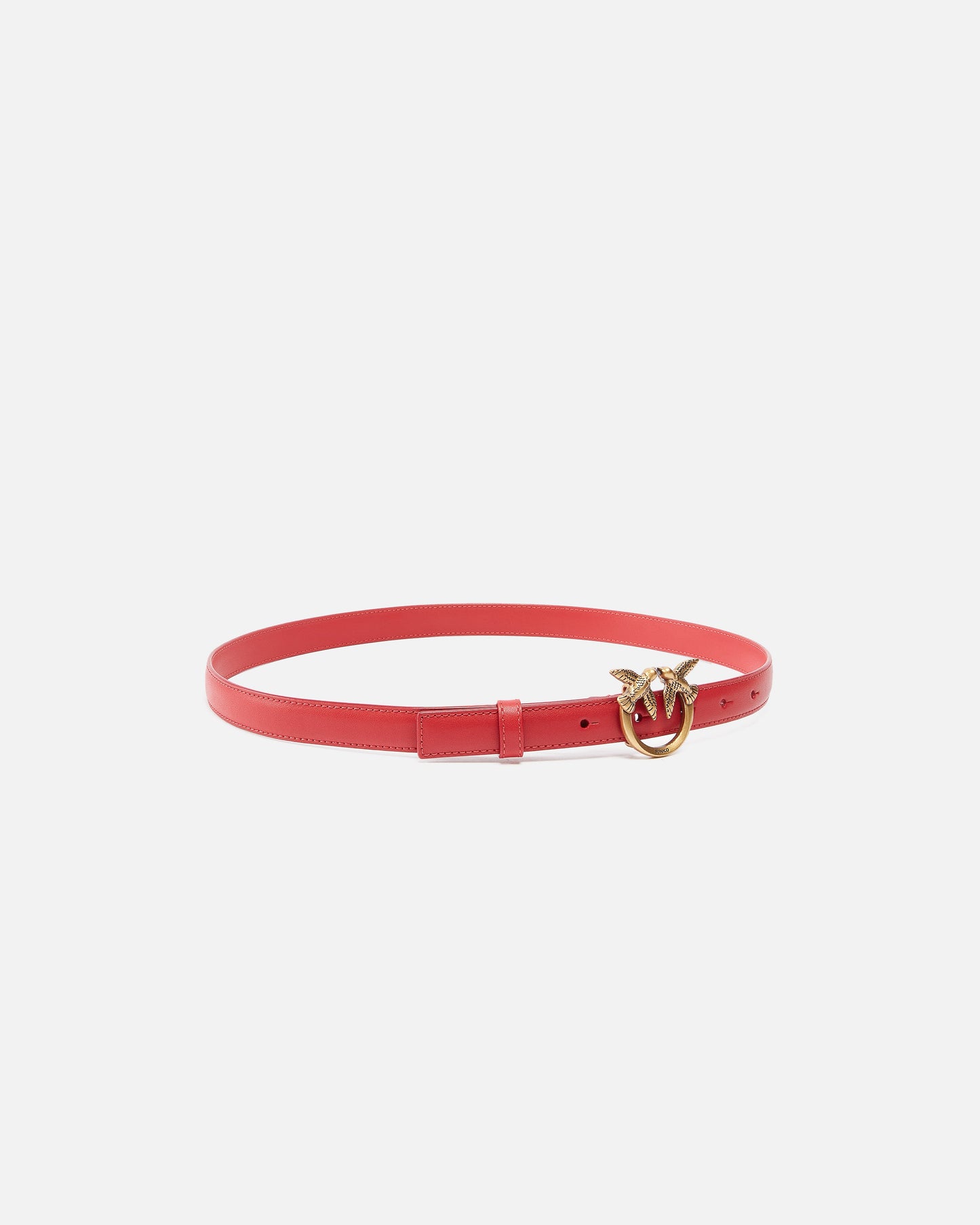 Love Birds thin leather belt 2cm