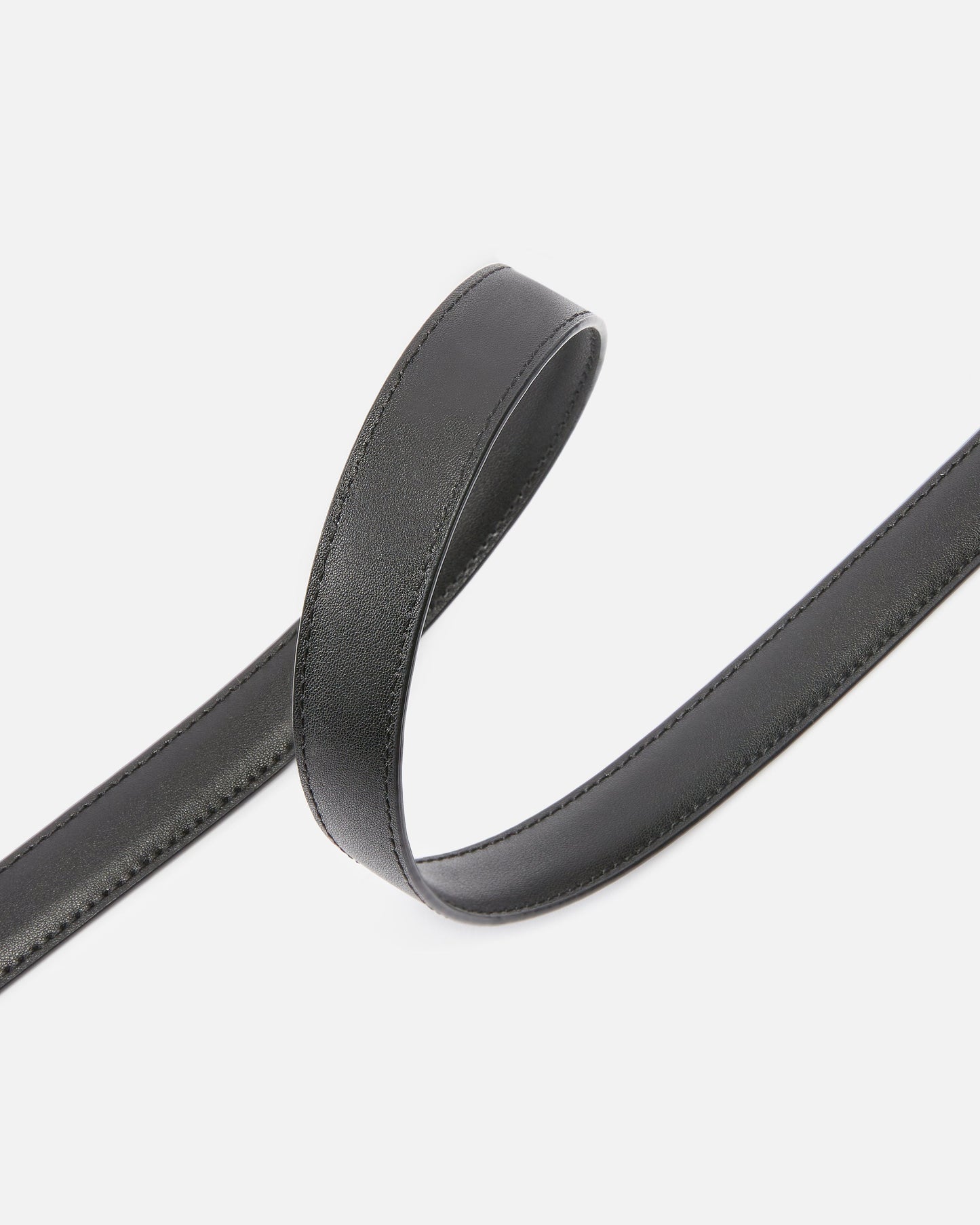 Thin colour-block Love Birds leather belt 2cm