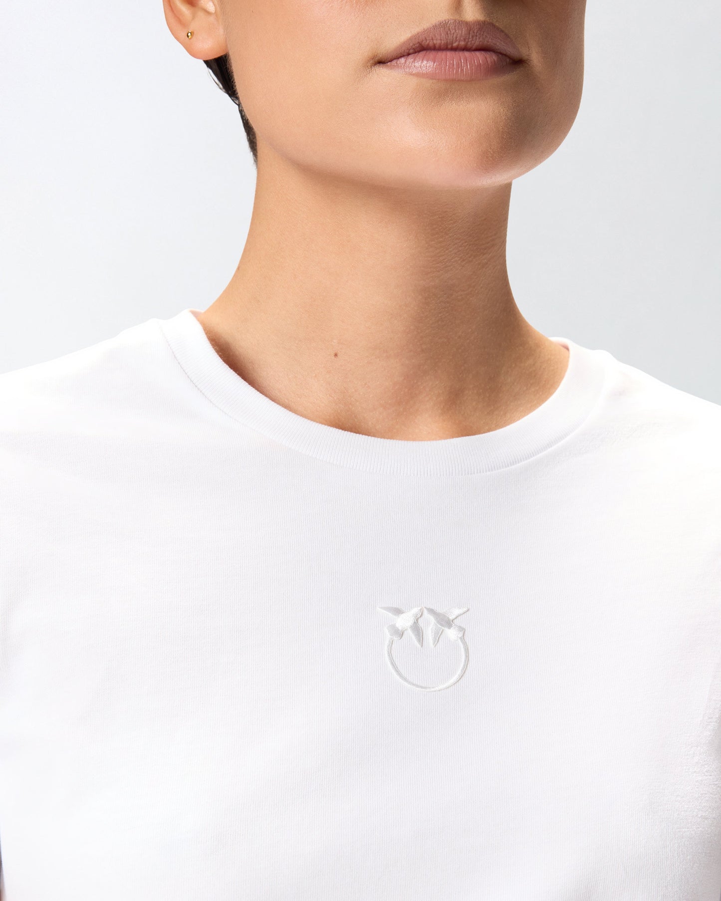 T-shirt with Love Birds embroidery