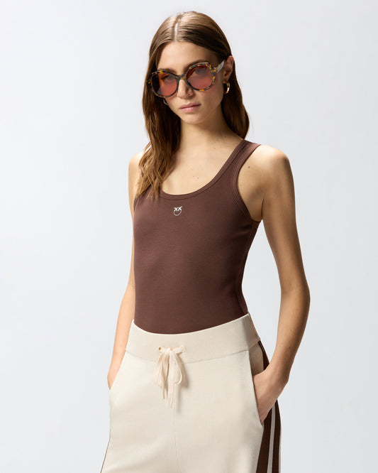Vest top with Love Birds golden detail