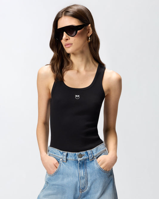 Vest top with Love Birds golden detail