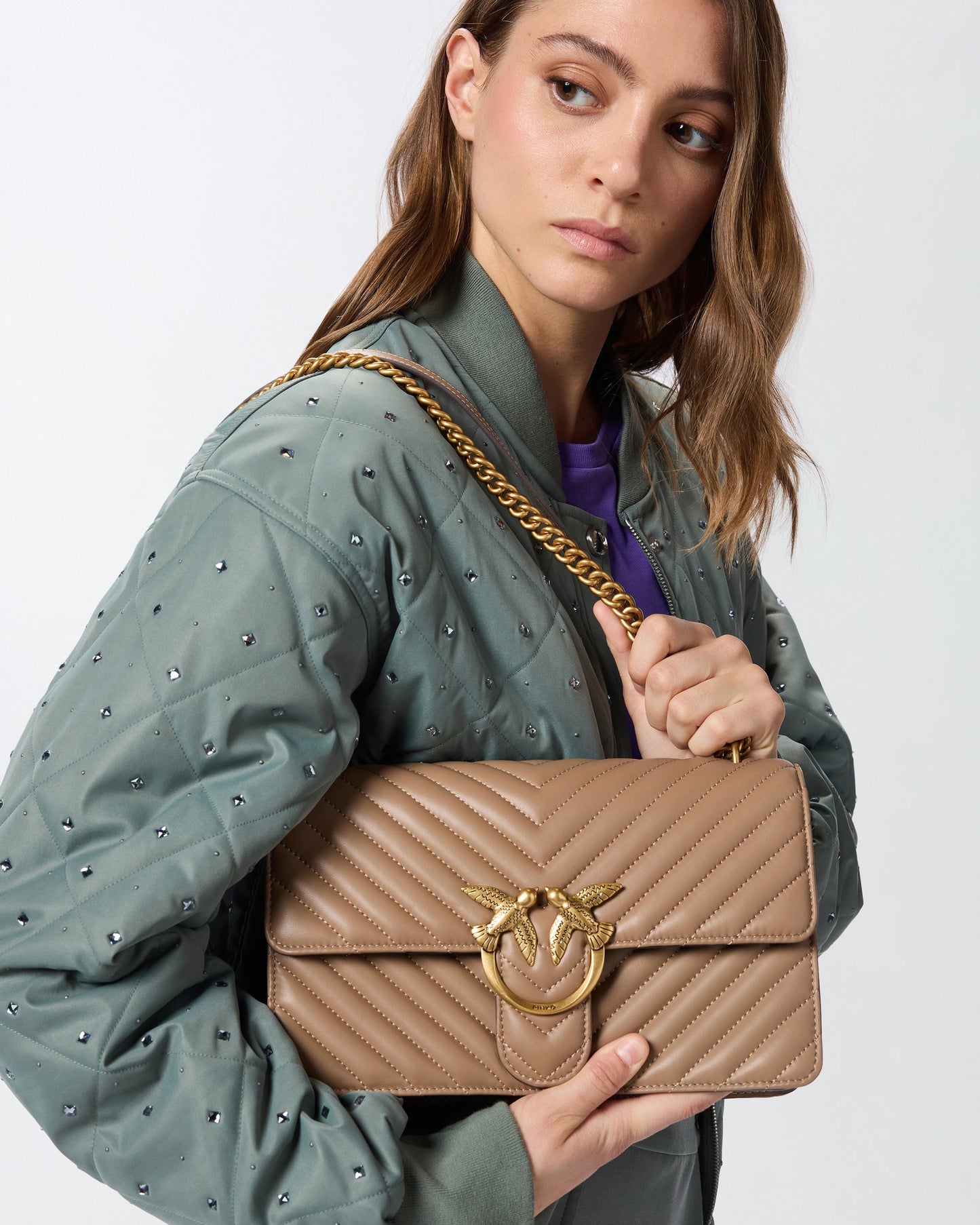 Medium shoulder bag Love Bag One Chevron