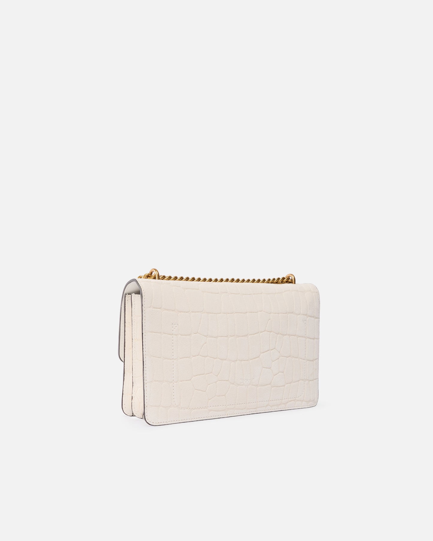 Love Bag One medium crossbody bag in crocodile-print leather