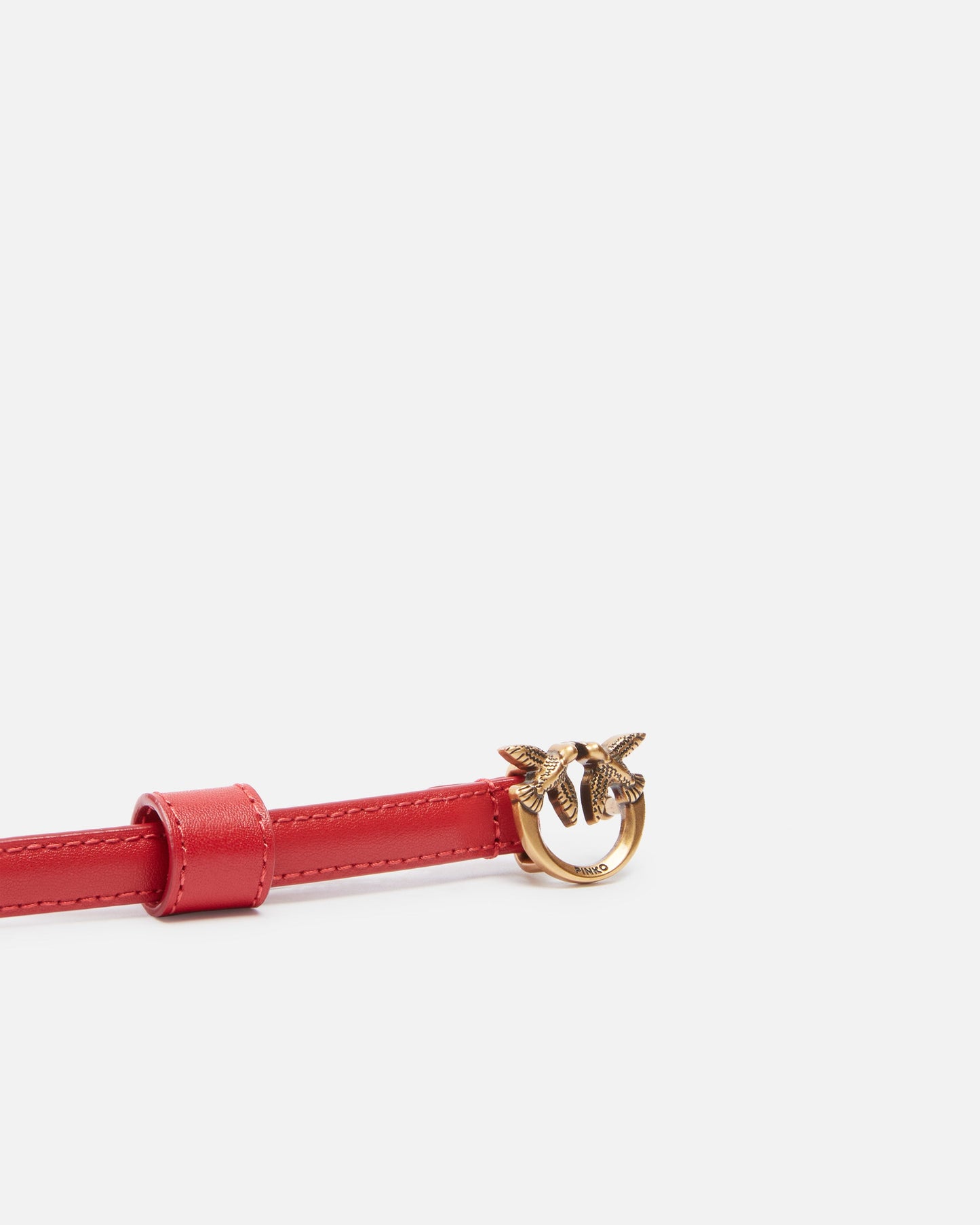 Thin belt with Love Birds buckle, 1cm