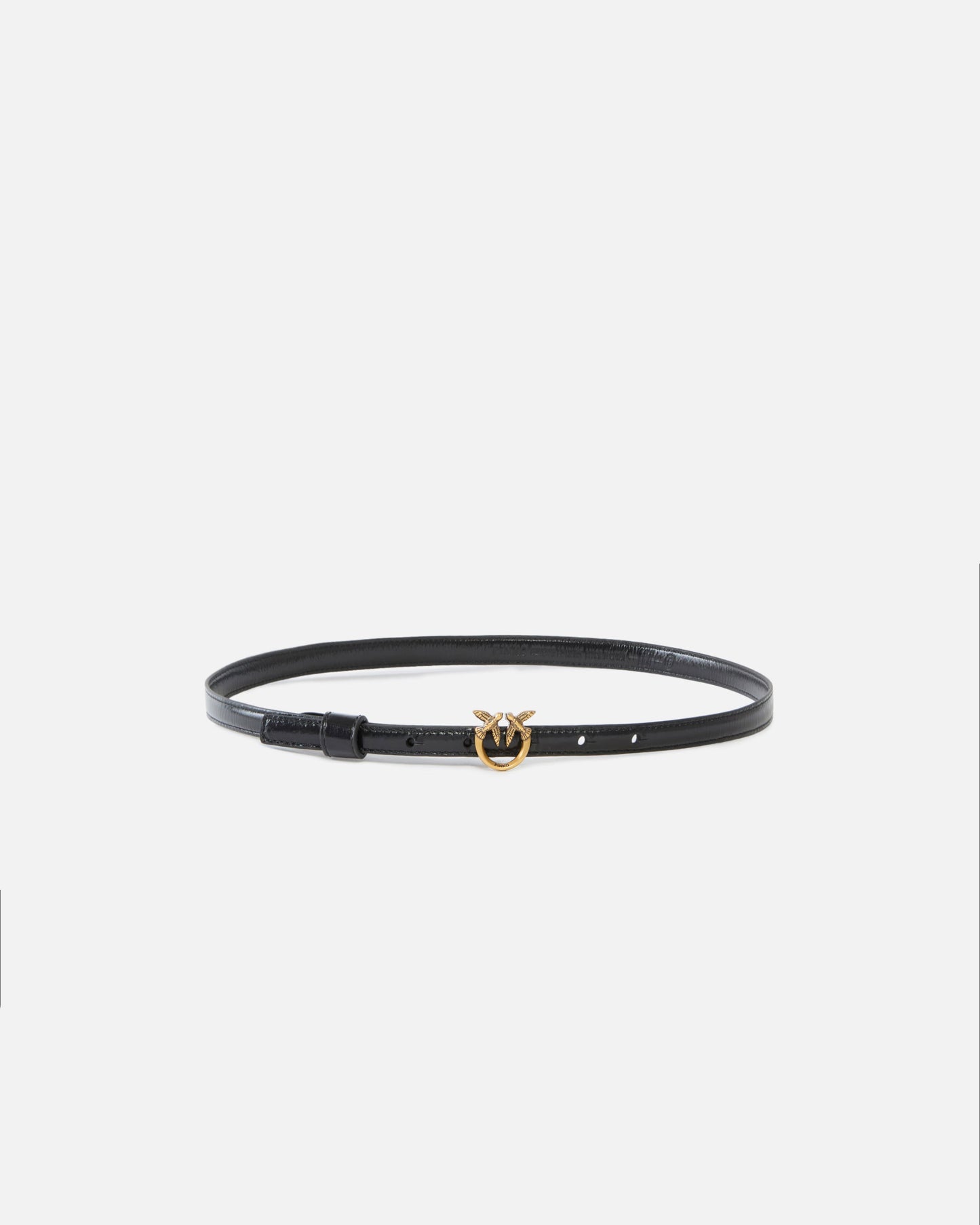 Thin belt with Love Birds buckle, 1 cm